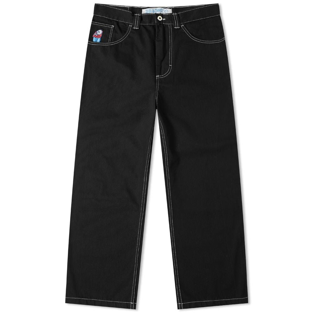 Polar Big Boy Jeans Black White Seams