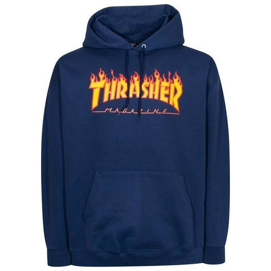 Thrasher Flame Logo Hood Navy
