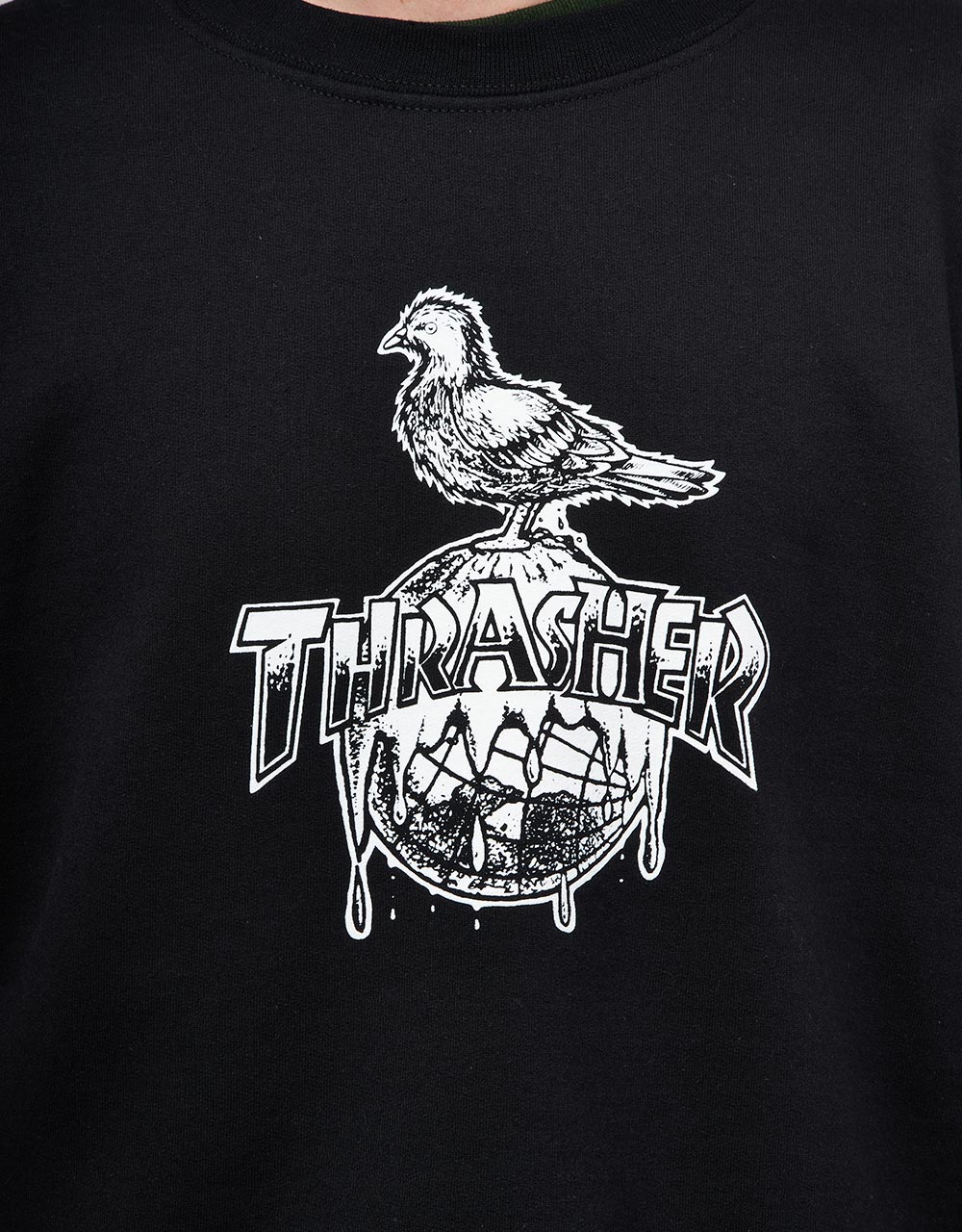 Thrasher x Anti-Hero Cover The Earth Crewneck Black