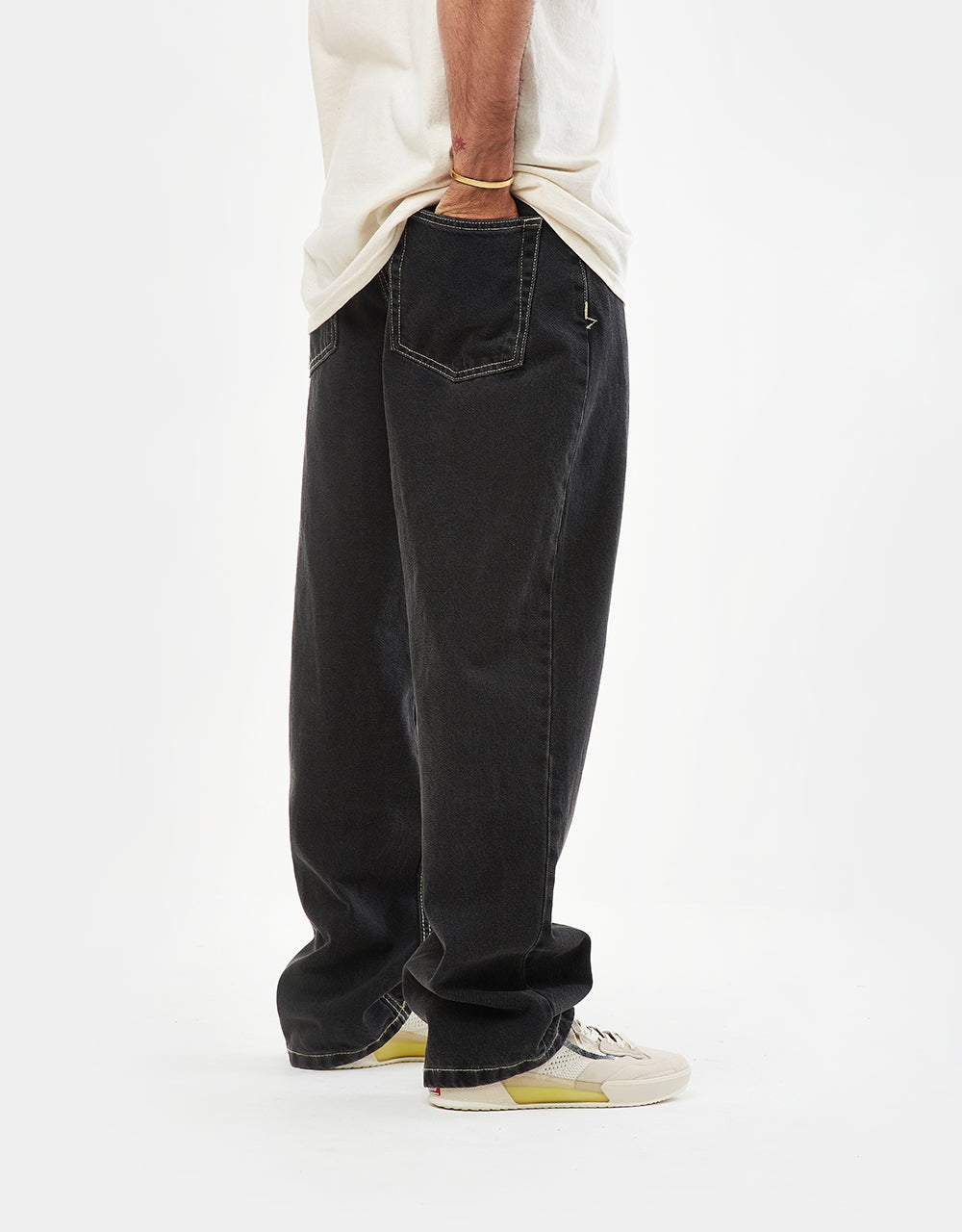 Vans Skate Check 5 S Baggy Regular Denim Loose Pants Pavement/Black