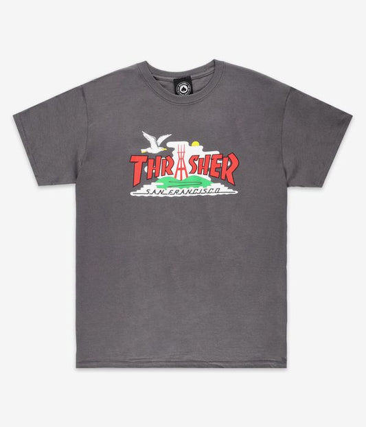 Thrasher The City Tee Charcoal Grey