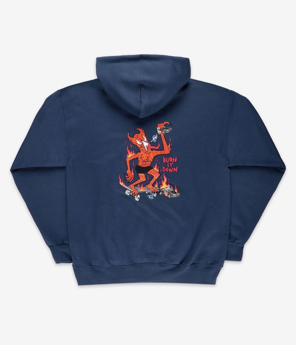 Thrasher Burn It Down Hood Navy Blue