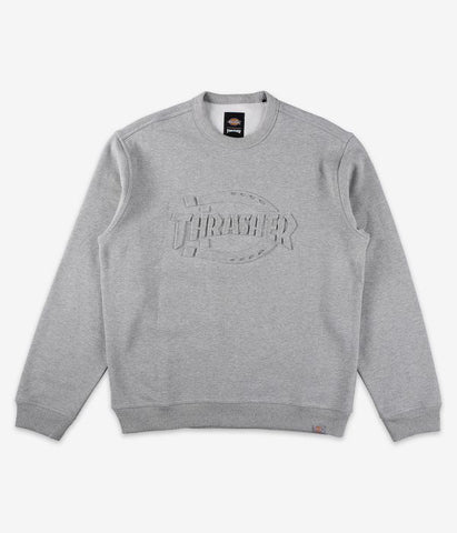 Dickies x Thrasher Logo Grey (Melange) Sweater Crewneck
