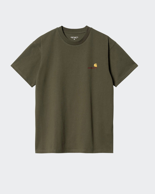 Carhartt WIP American Script Tee Tarragon Green