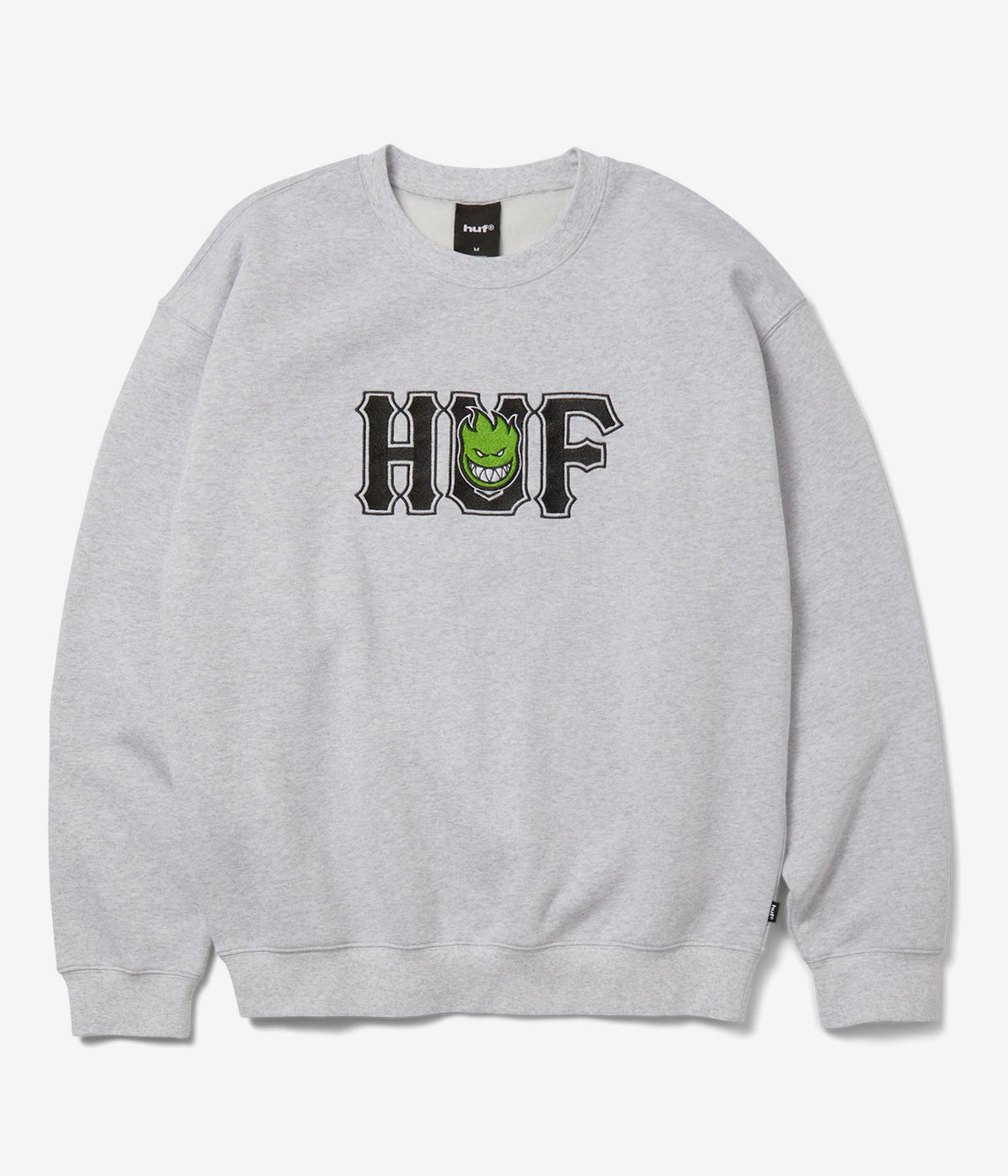 Huf x Spitfire Union Crewneck Heather Grey
