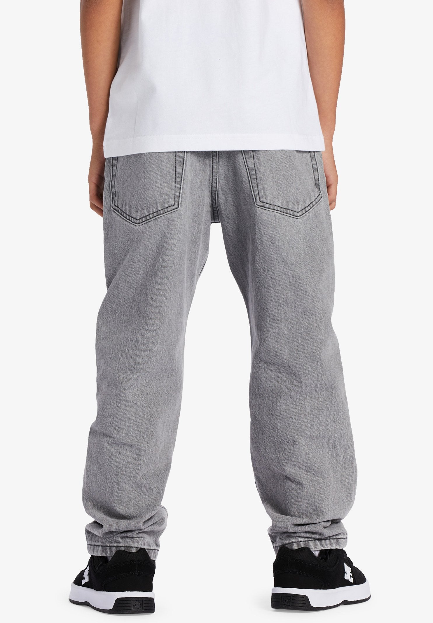DC Worker Baggy Grey Denim Youth Pant Boy