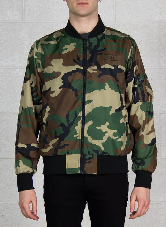 Huf Reversible Standard issue Jacket MA-1 Woodland Camo