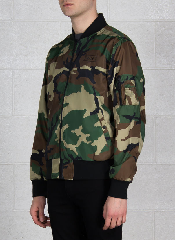 Huf Reversible Standard issue Jacket MA-1 Woodland Camo
