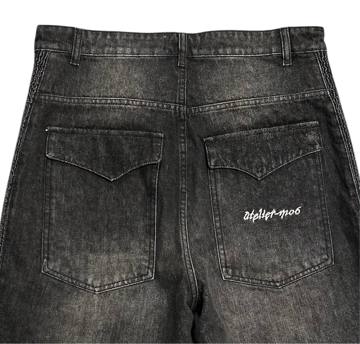 Atelier Mo-6 Denim Trackpants Black