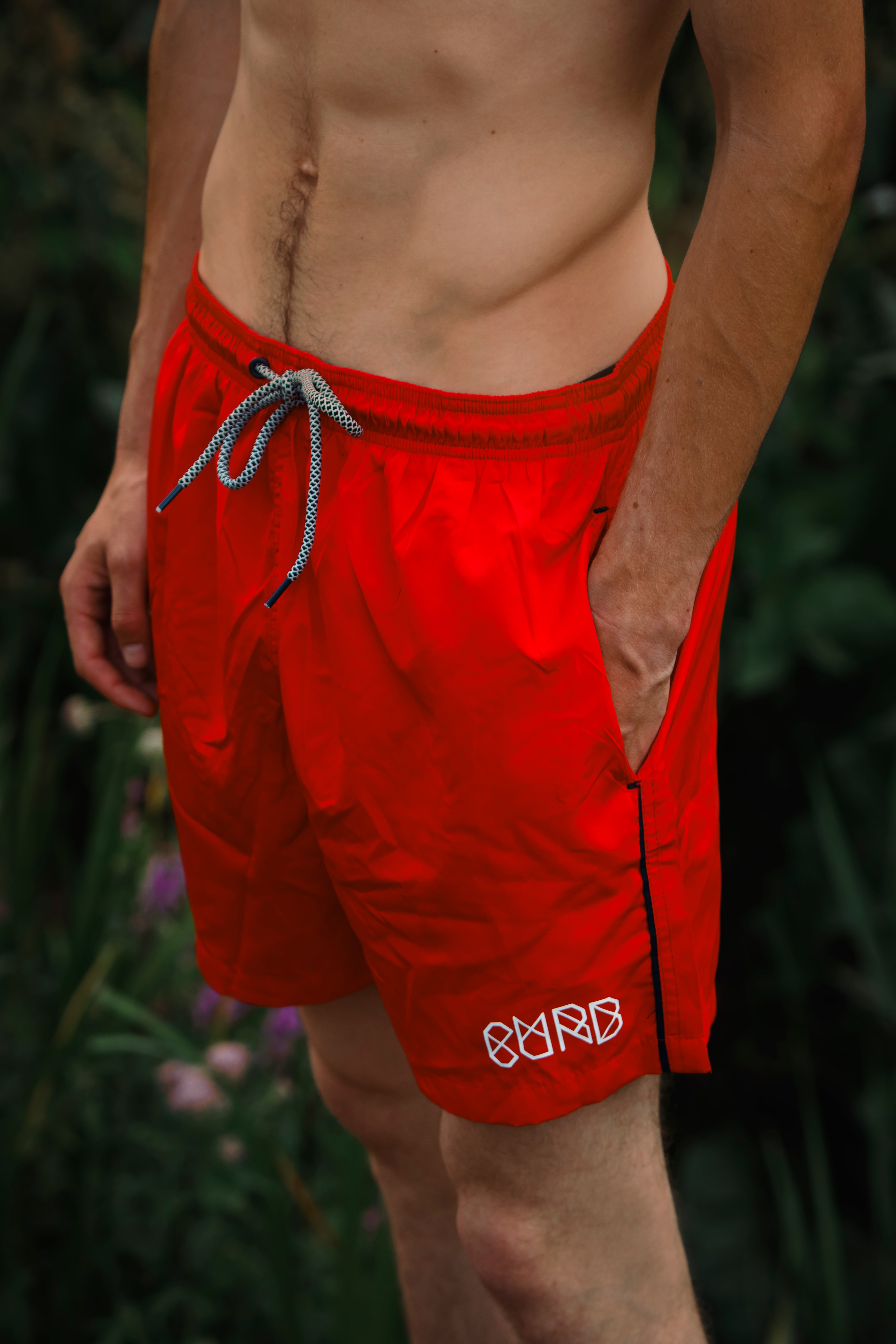 Curb Classic Swim Short Red