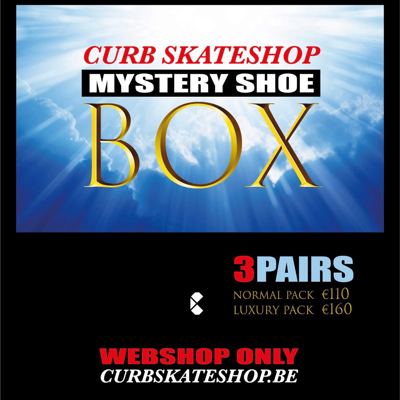 Curb Mystery Shoe Box 3-Pairs (Luxury Pack)