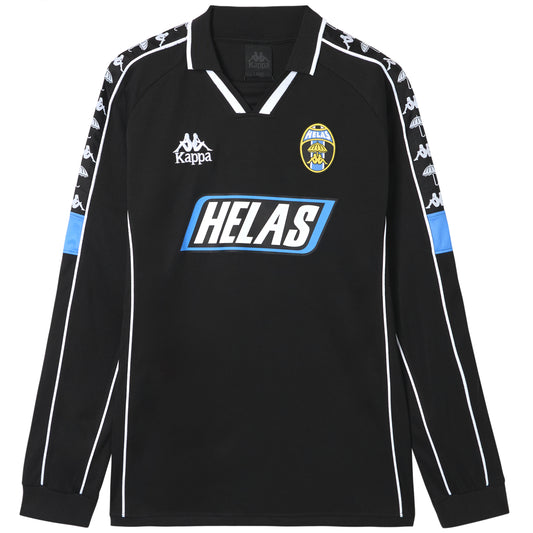 Helas x Kappa Authentic Geervan Football Longsleeve Jersey Black/White/Blue/Marina