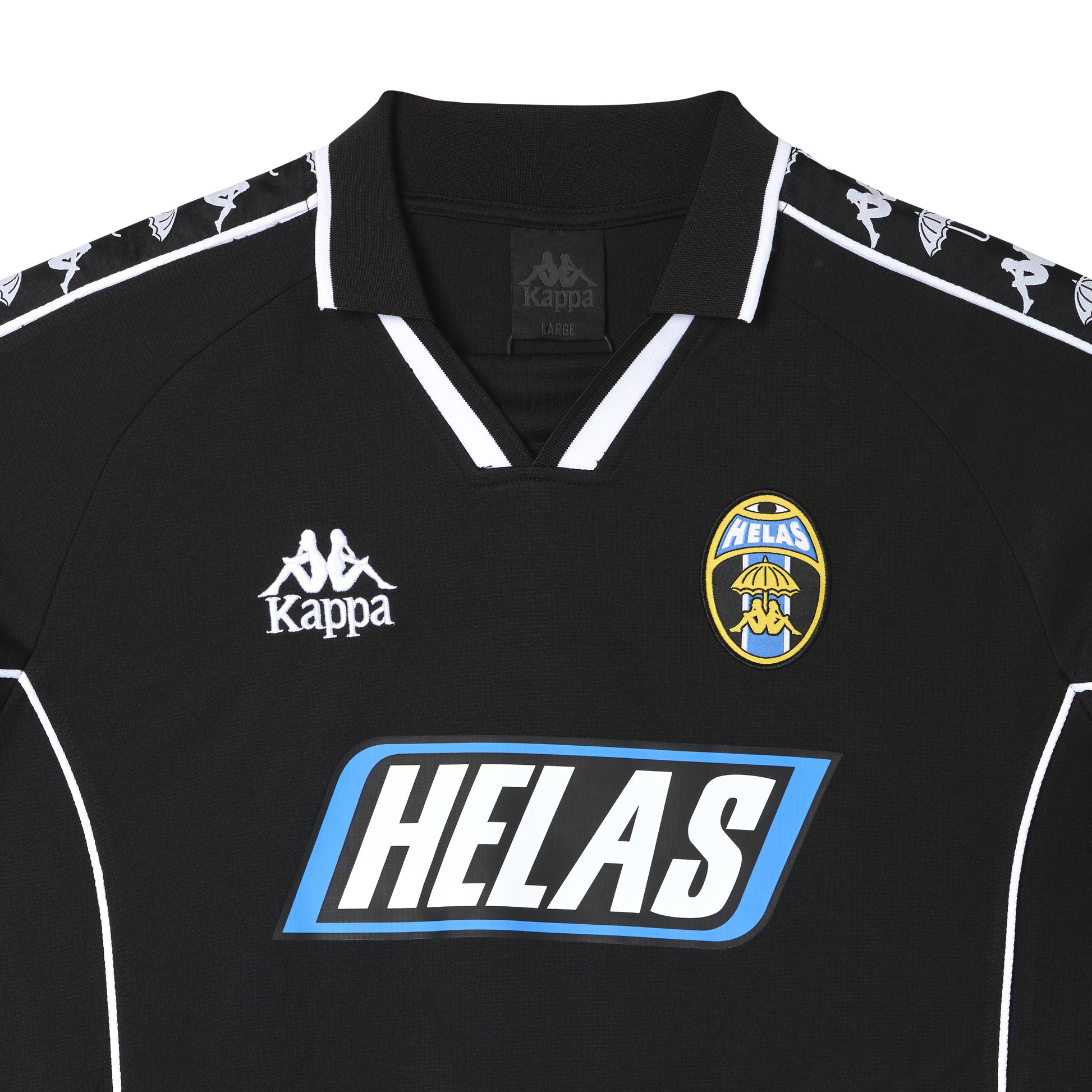 Helas x Kappa Authentic Geervan Football Longsleeve Jersey Black/White/Blue/Marina