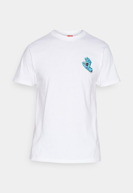 Santa Cruz Screaming Hand Chest Tee White