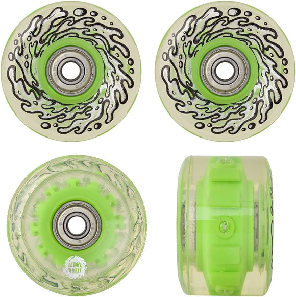 Slime Balls 60mm 78a Light Ups w Green Led & Bearings