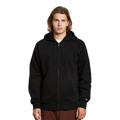 Carhartt WIP Chase Hooded Zip Jacket Black/Gold