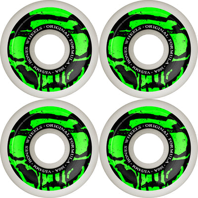 Bones Wheels 100’s 54mm V5 Sidecut OG Formula White/Green