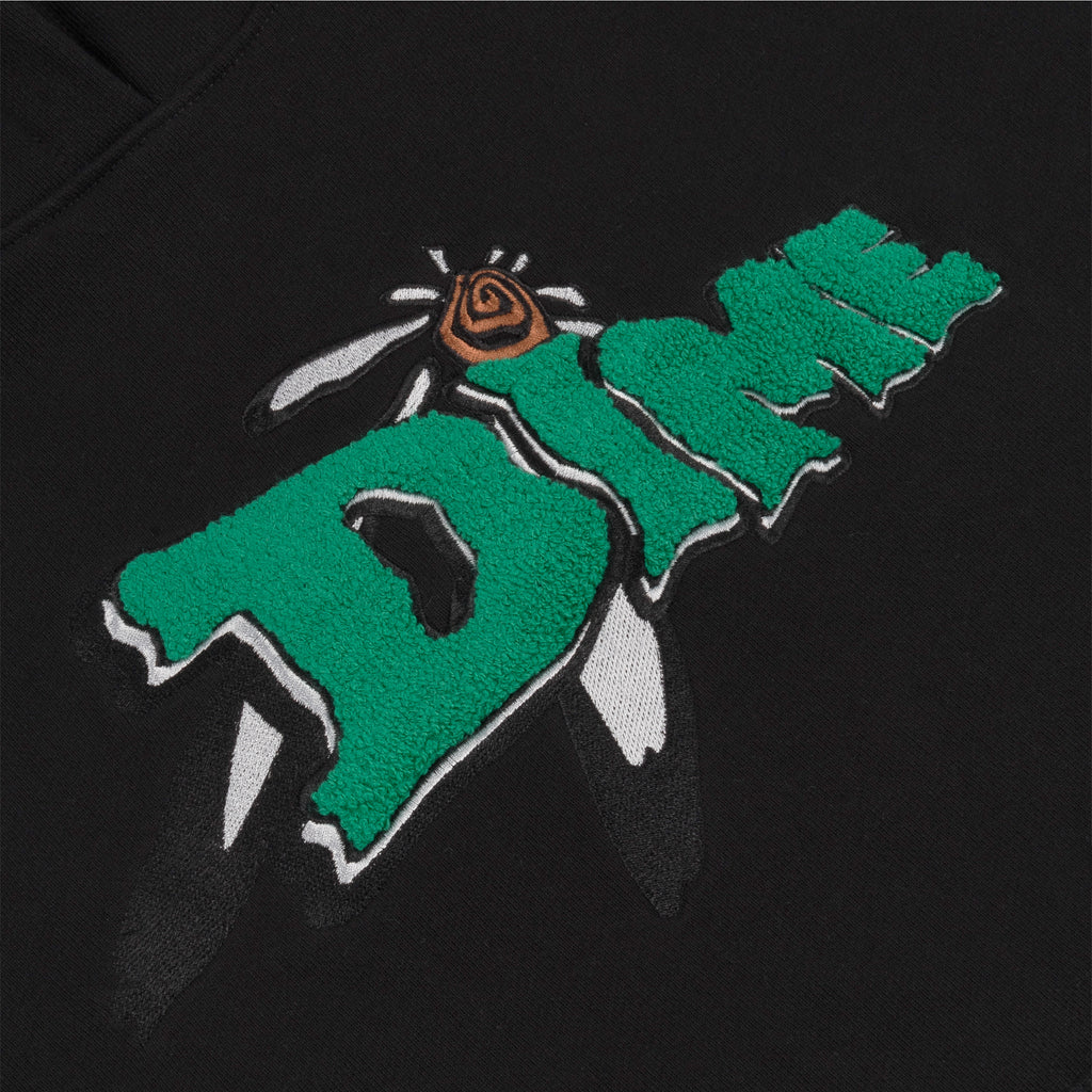 Dime Encino Chenille Hoodie Black