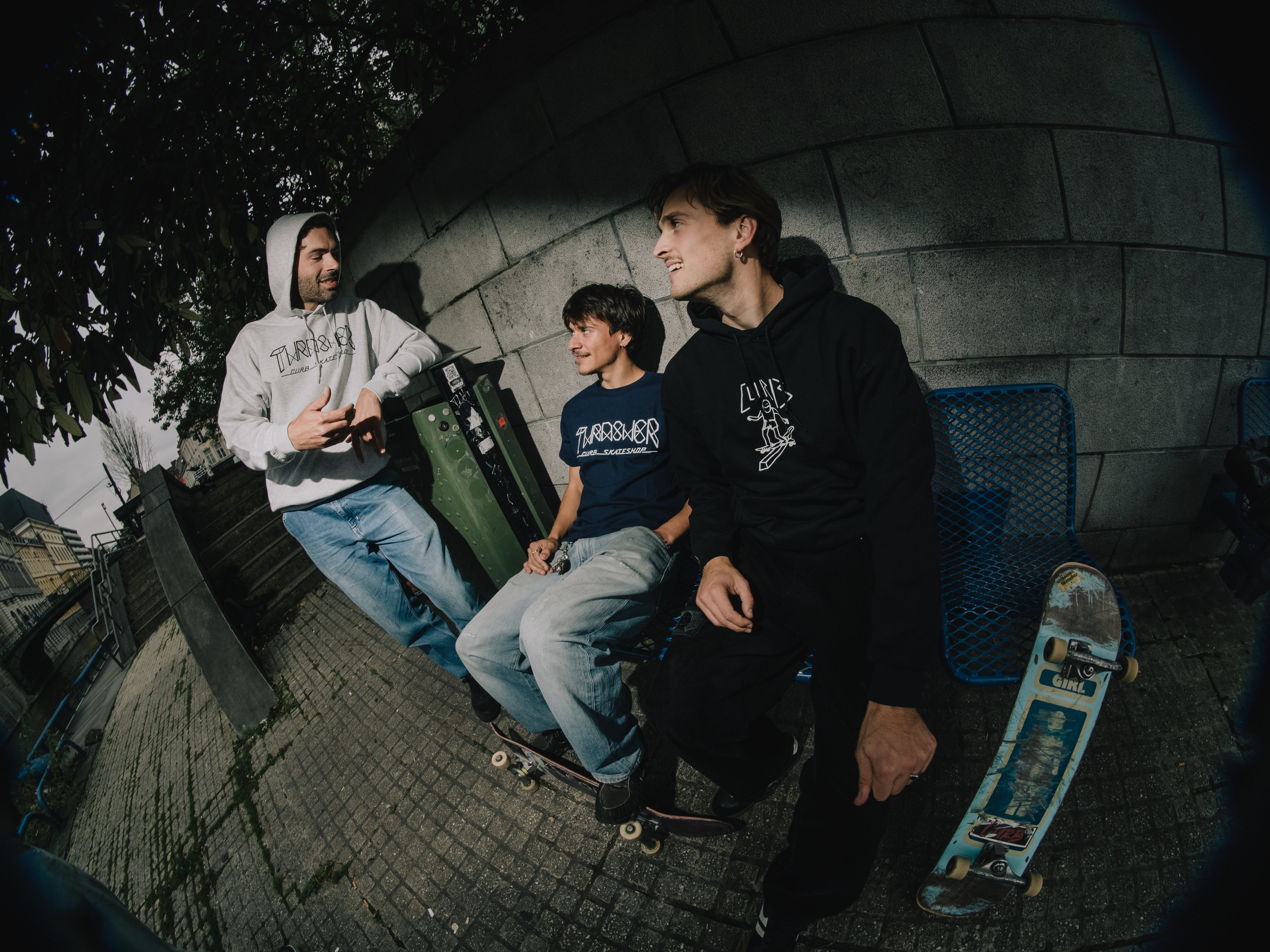 Thrasher x Curb Skatemag Logo Hood Ash Grey