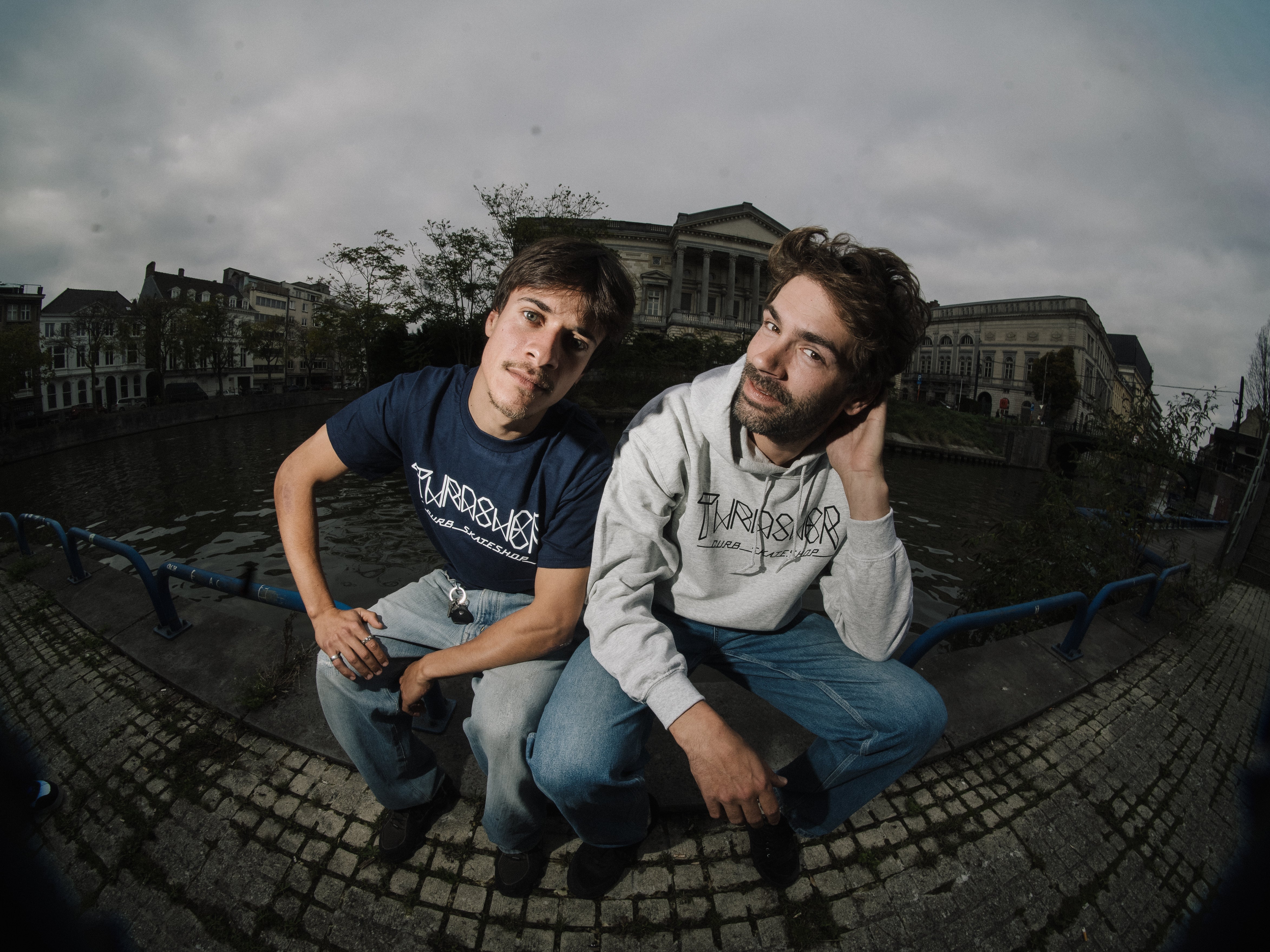 Thrasher x Curb Skatemag Logo Navy Tee