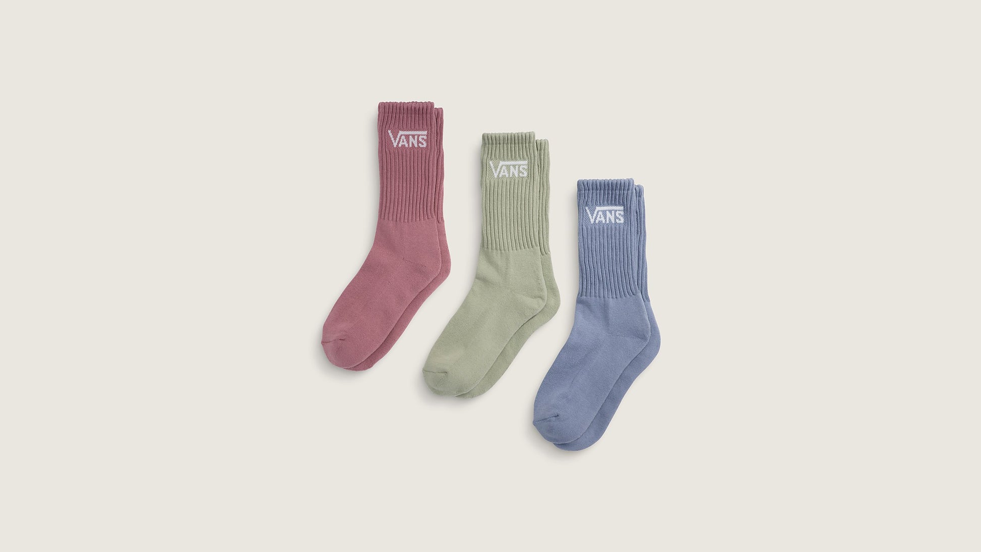 Vans Classic Crew Socks 3-Pack Glacial Slate Blue