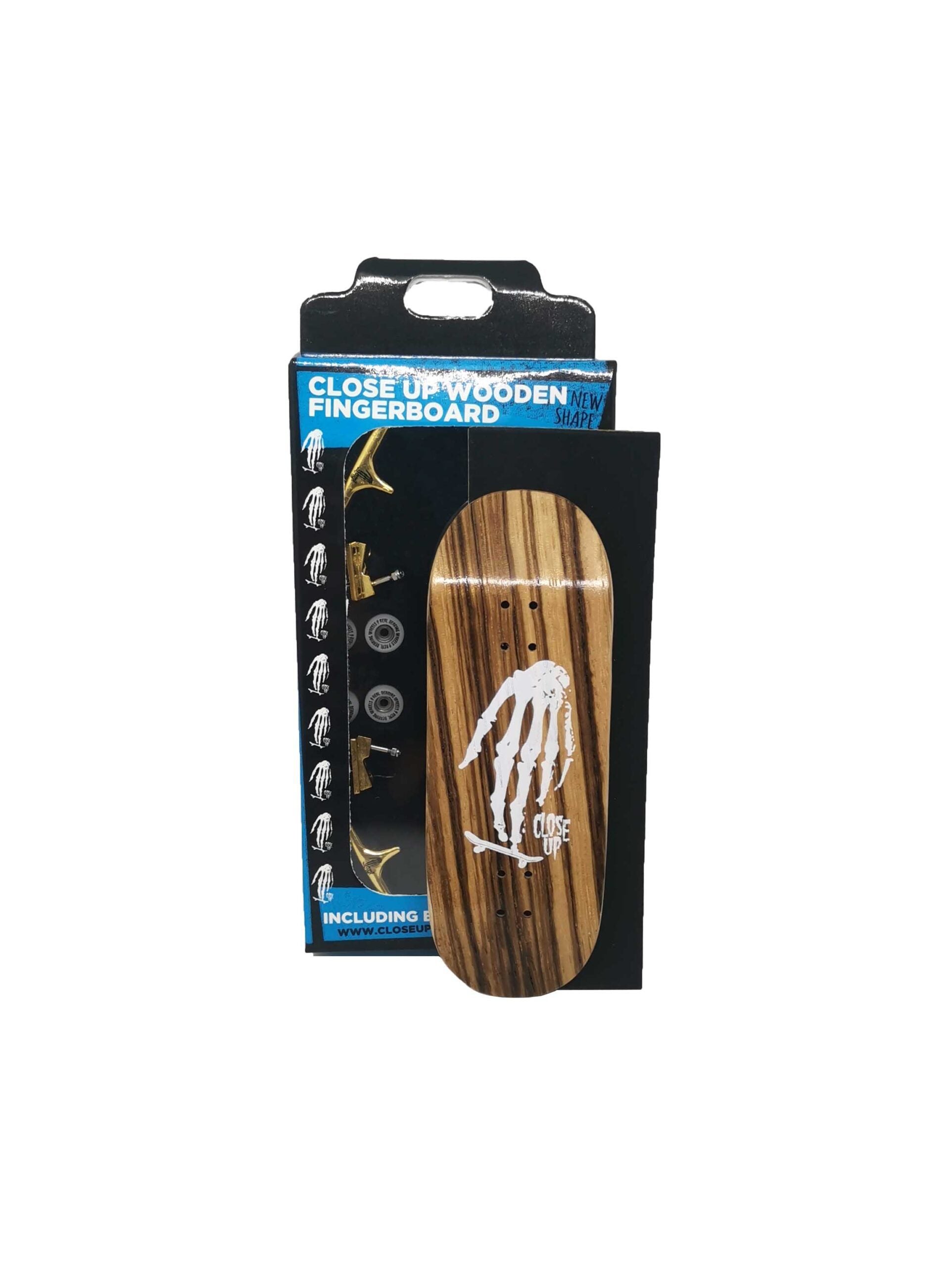 Close Up Fingerboard Zebra Skull Hand Logo Wood White Complete