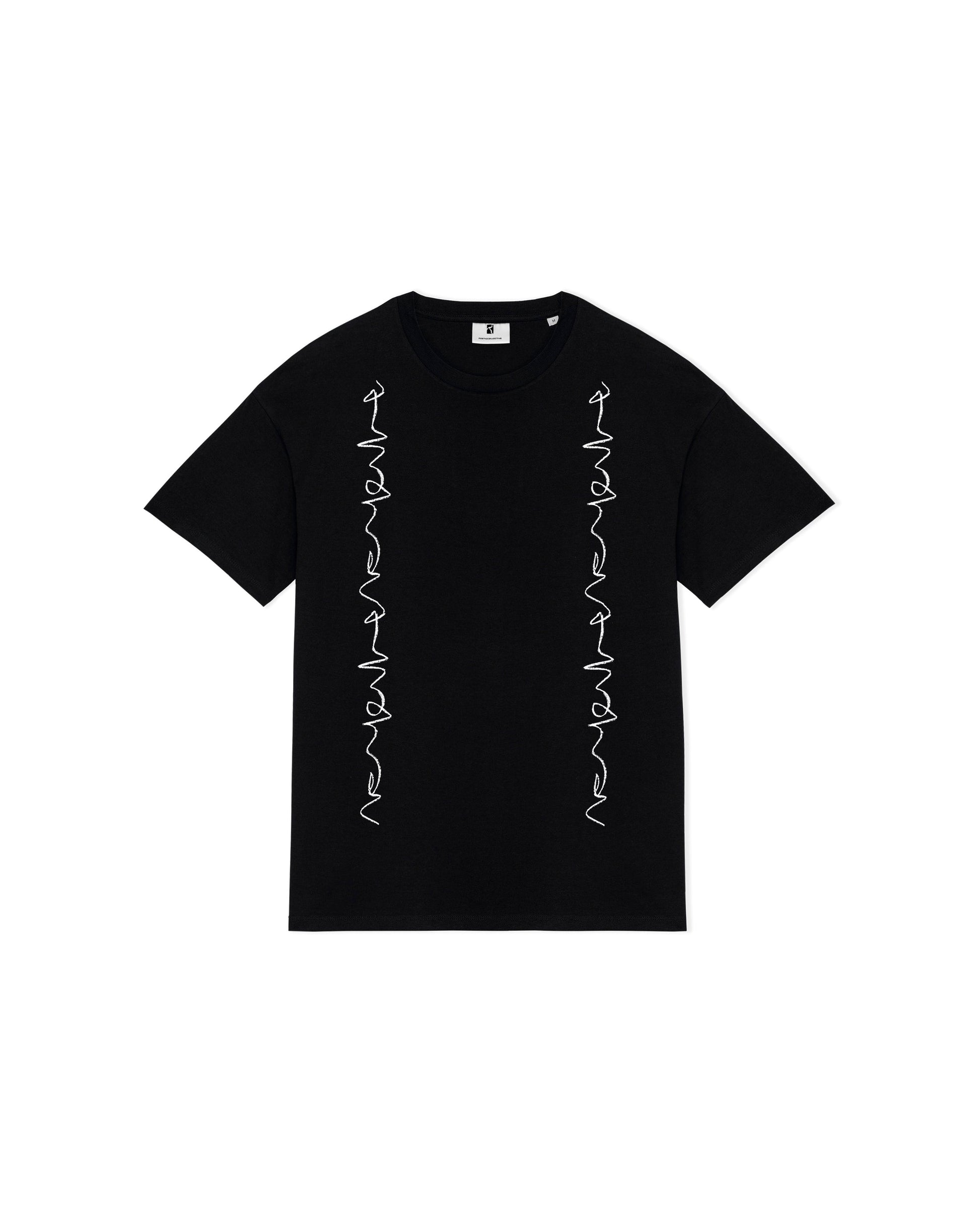 Poetic Crayon Chain Tee Black