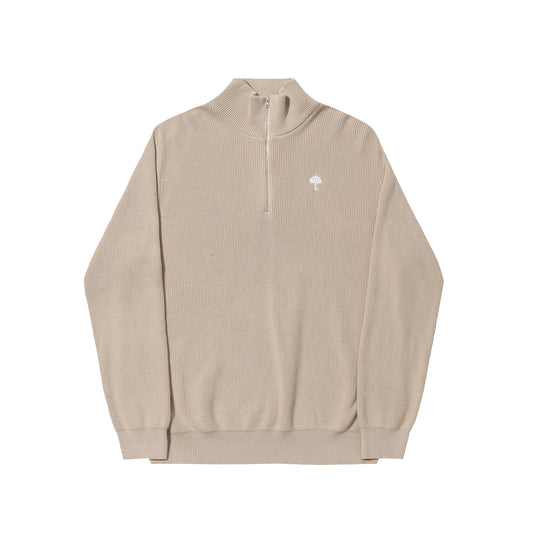 Helas Diploma Quarter Zip Knit Beige
