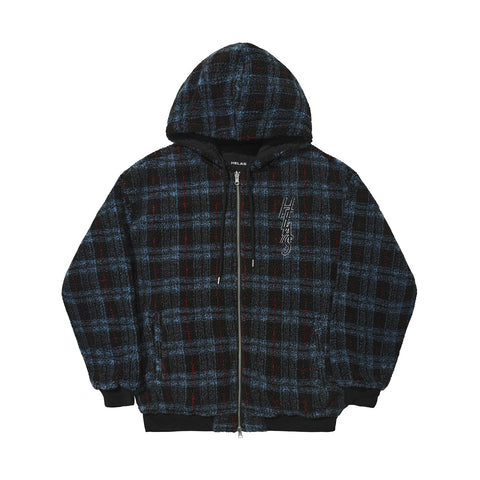 Helas Ocaro Reversible Checkered Full Zip Jacket Navy/Black