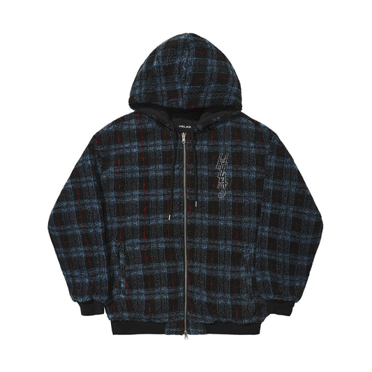 Helas Ocaro Reversible Checkered Full Zip Jacket Navy/Black