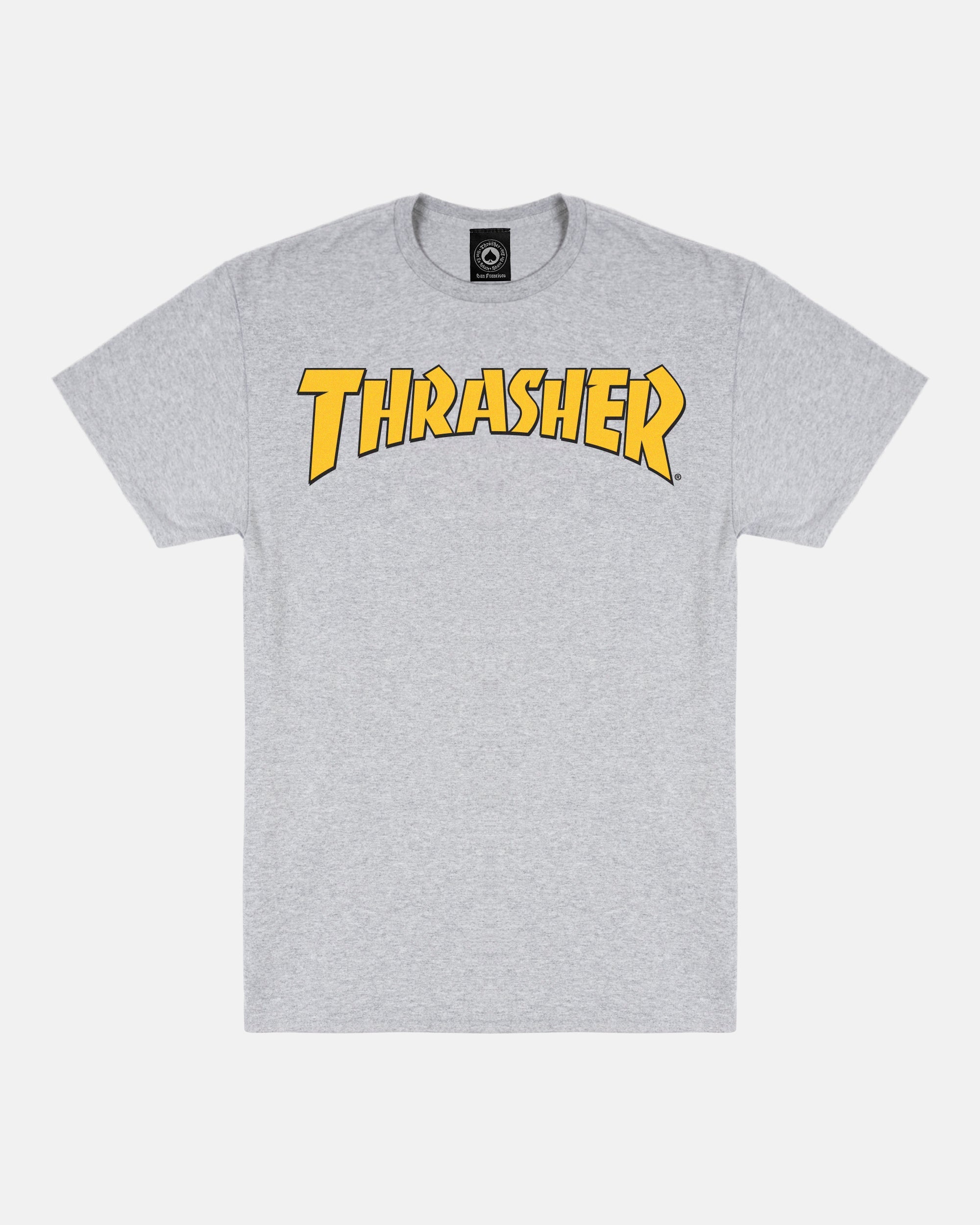 Thrasher - Cover Logo T-shirt Grey/Yellow