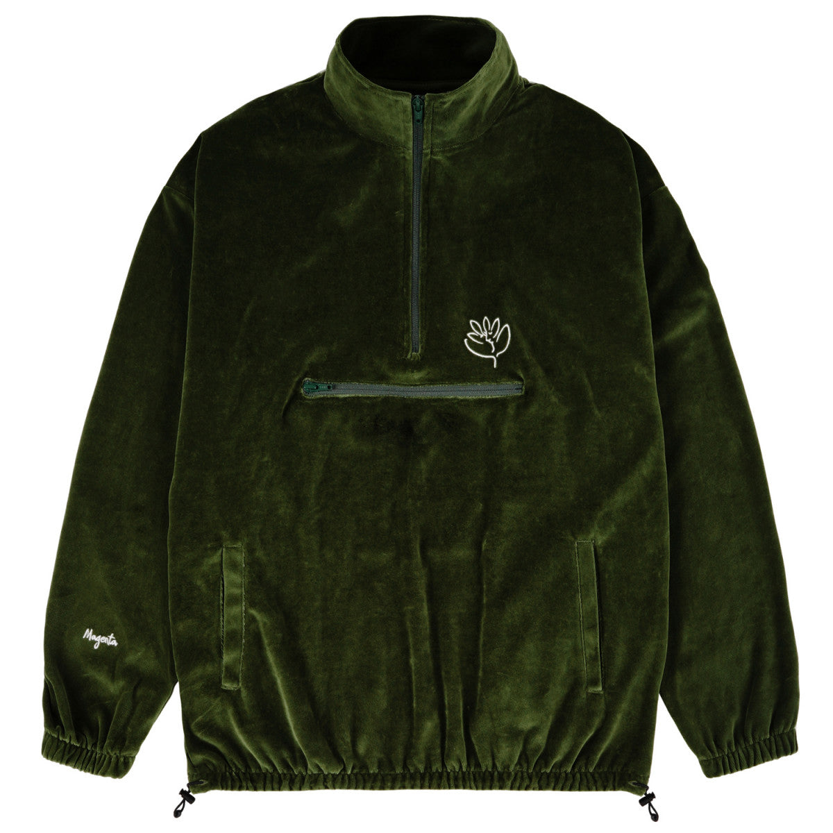 Magenta Dimanche Velours Highneck Forrest Green