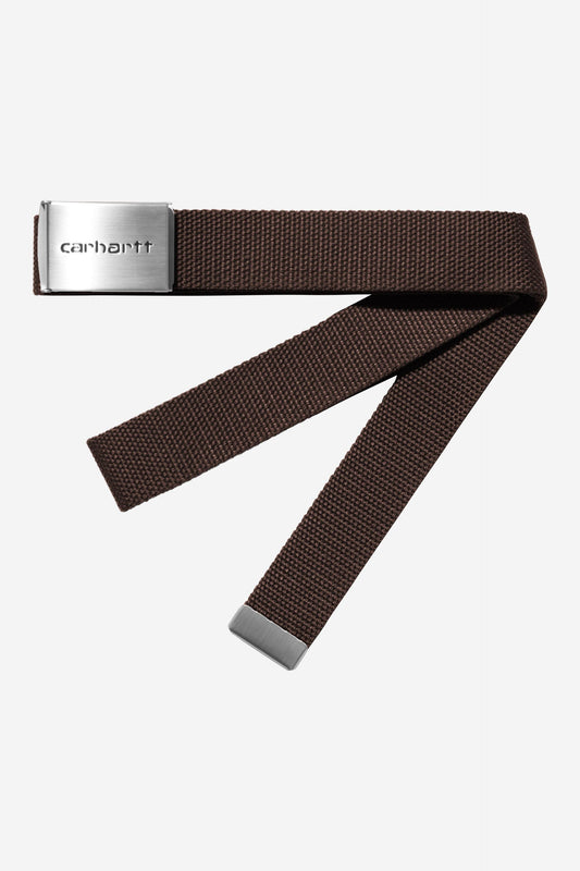 Carhartt WIP Clip Belt Chrome Tobacco Brown