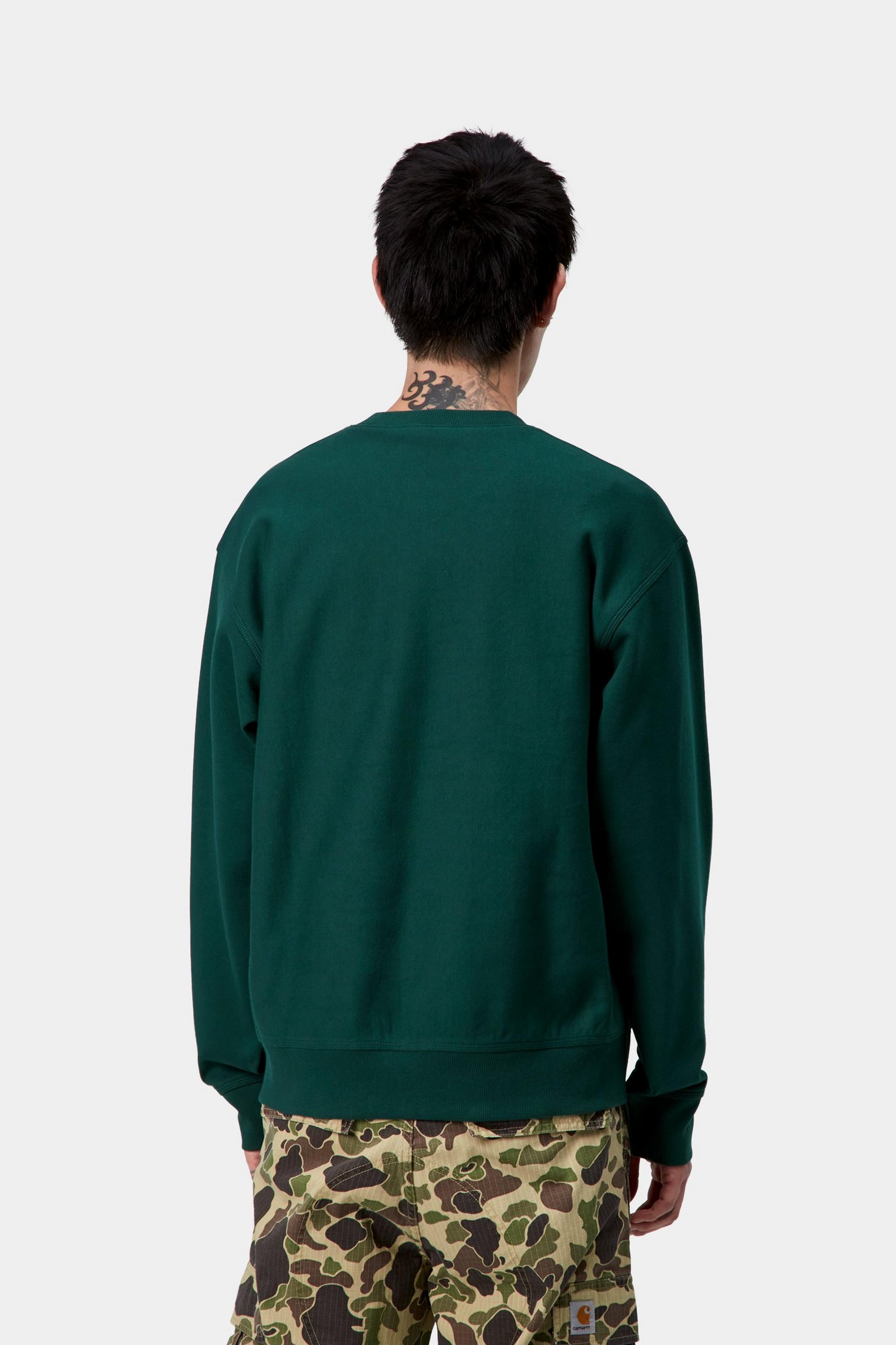 Carhartt WIP American Script Sweat Dark Fir