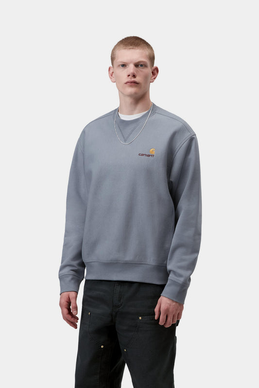 Carhartt WIP American Script Sweat Shady Blue