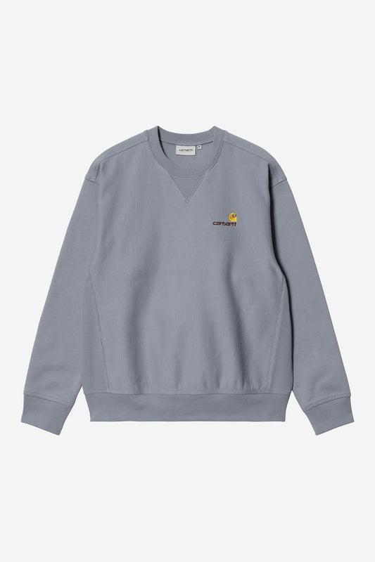 Carhartt WIP American Script Sweat Shady Blue