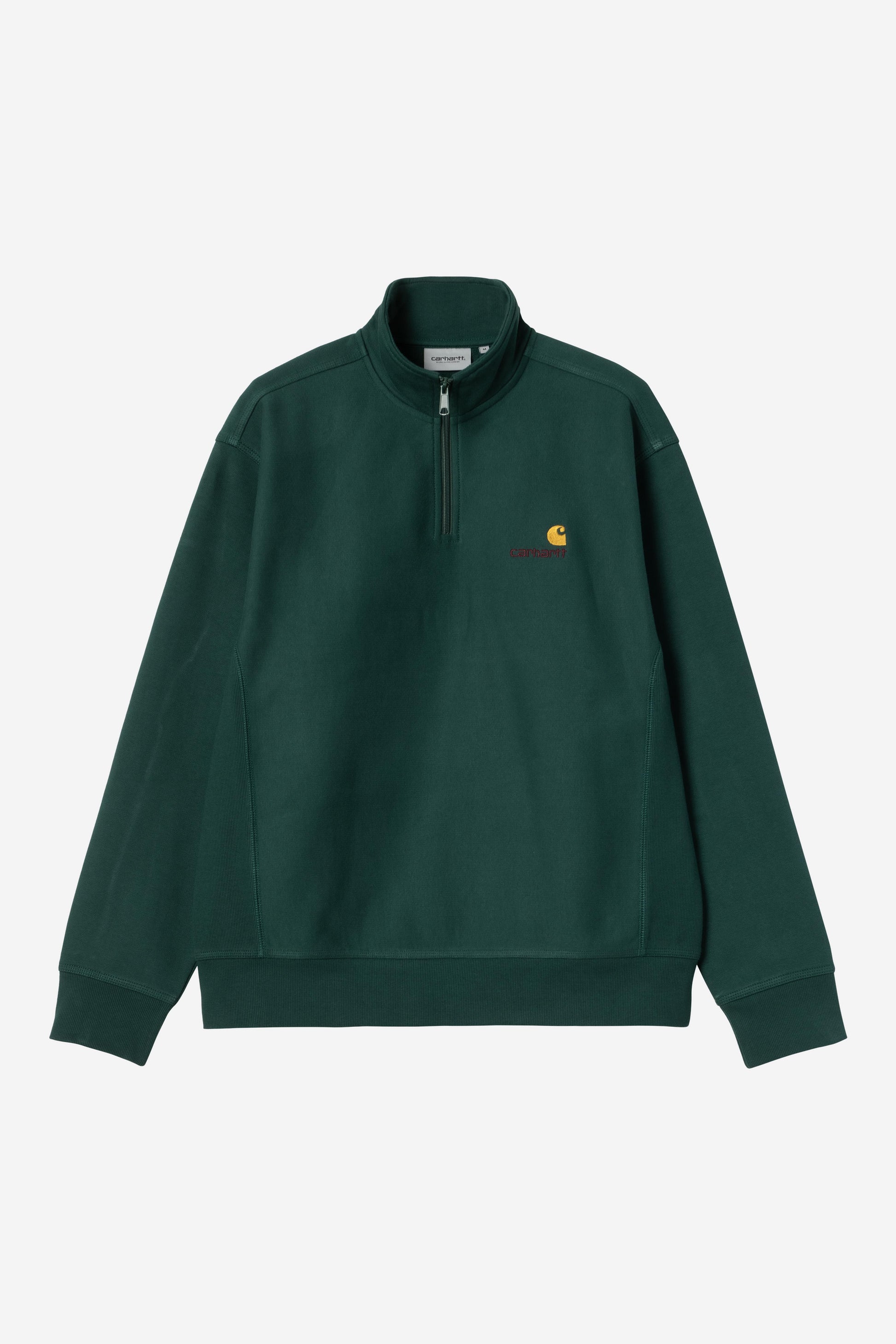 Carhartt Half Zip American Script Sweat Dark Fir