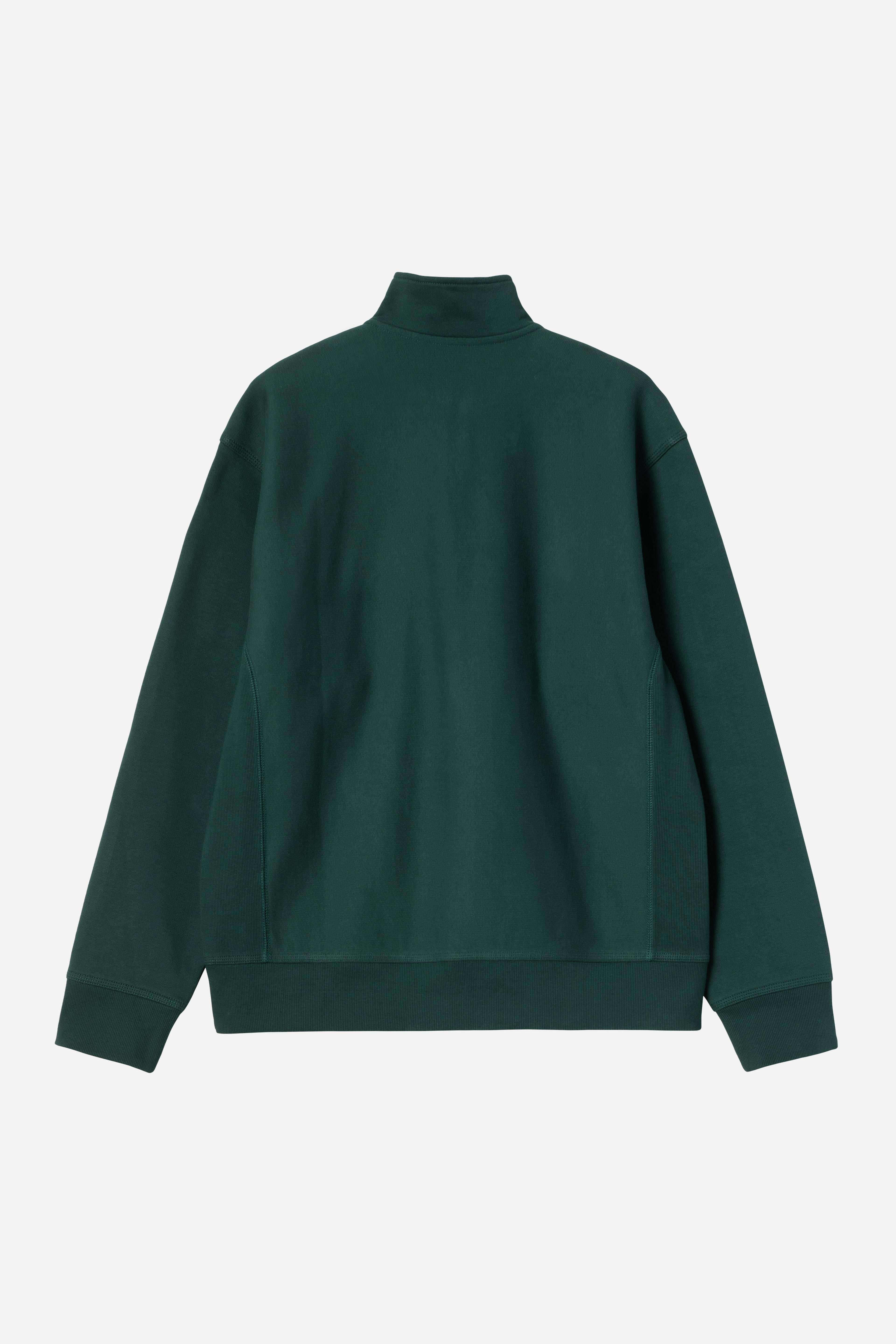 Carhartt Half Zip American Script Sweat Dark Fir