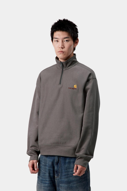 Carhartt Half Zip American Script Sweat Porphyry