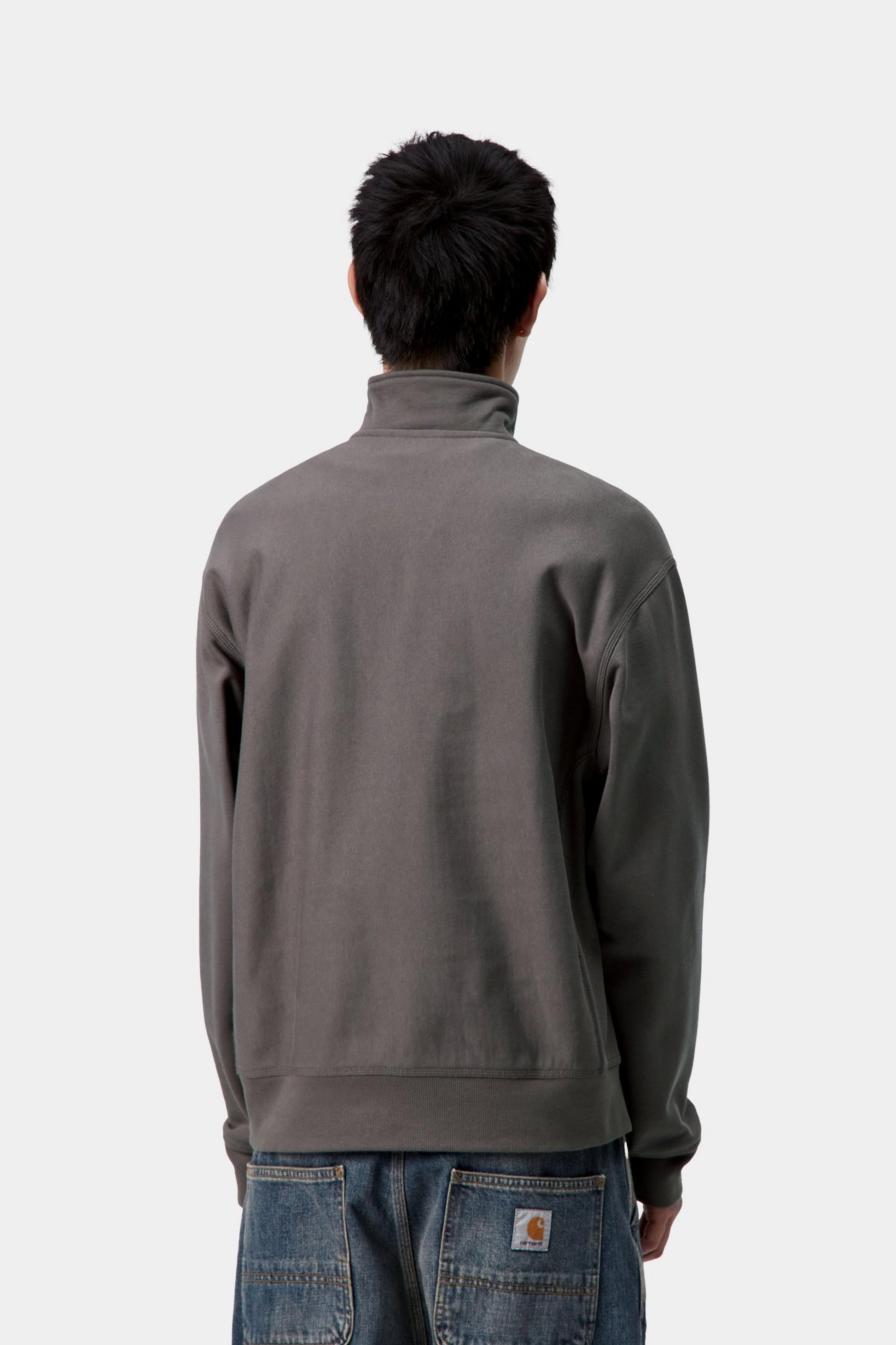 Carhartt Half Zip American Script Sweat Porphyry