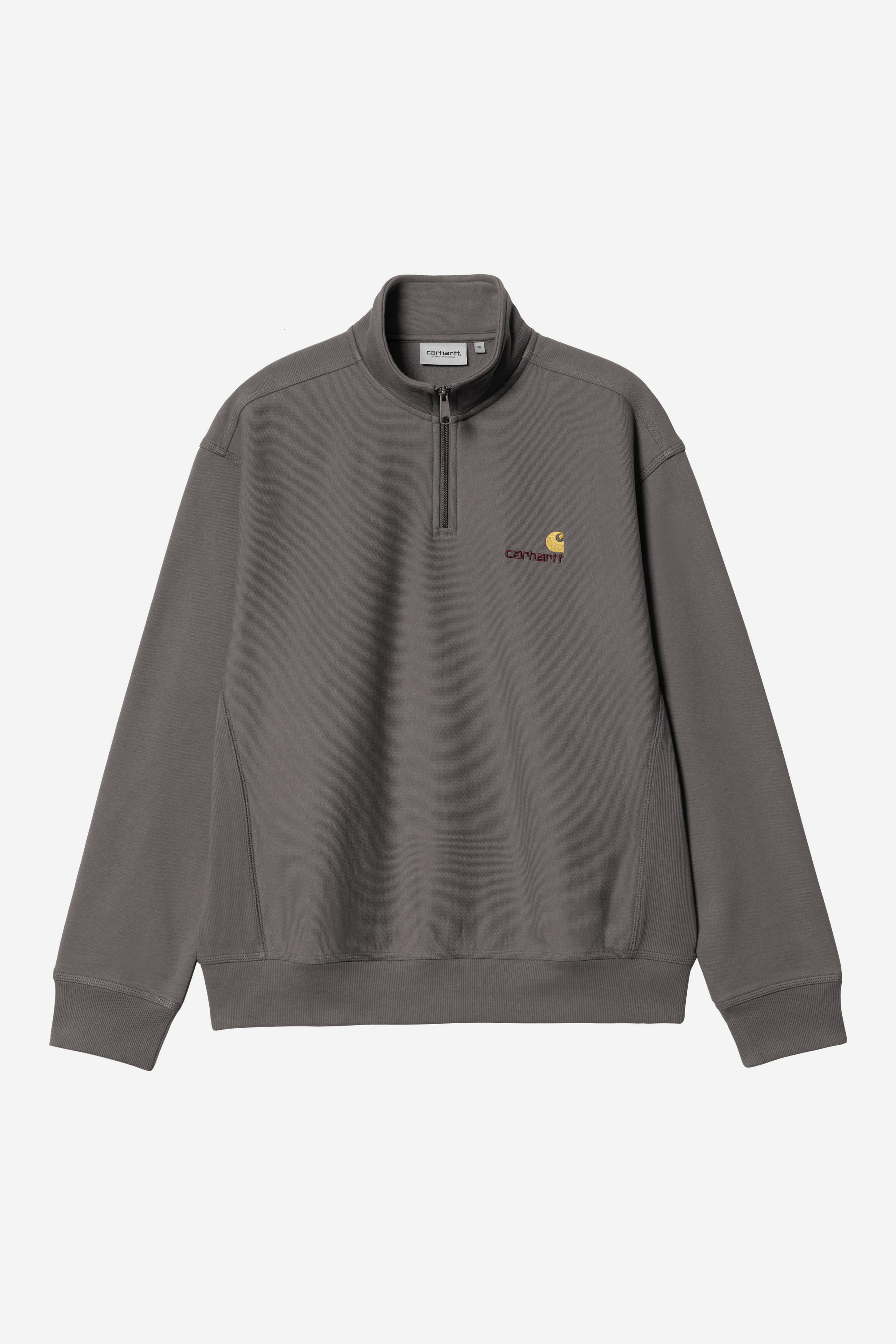 Carhartt Half Zip American Script Sweat Porphyry