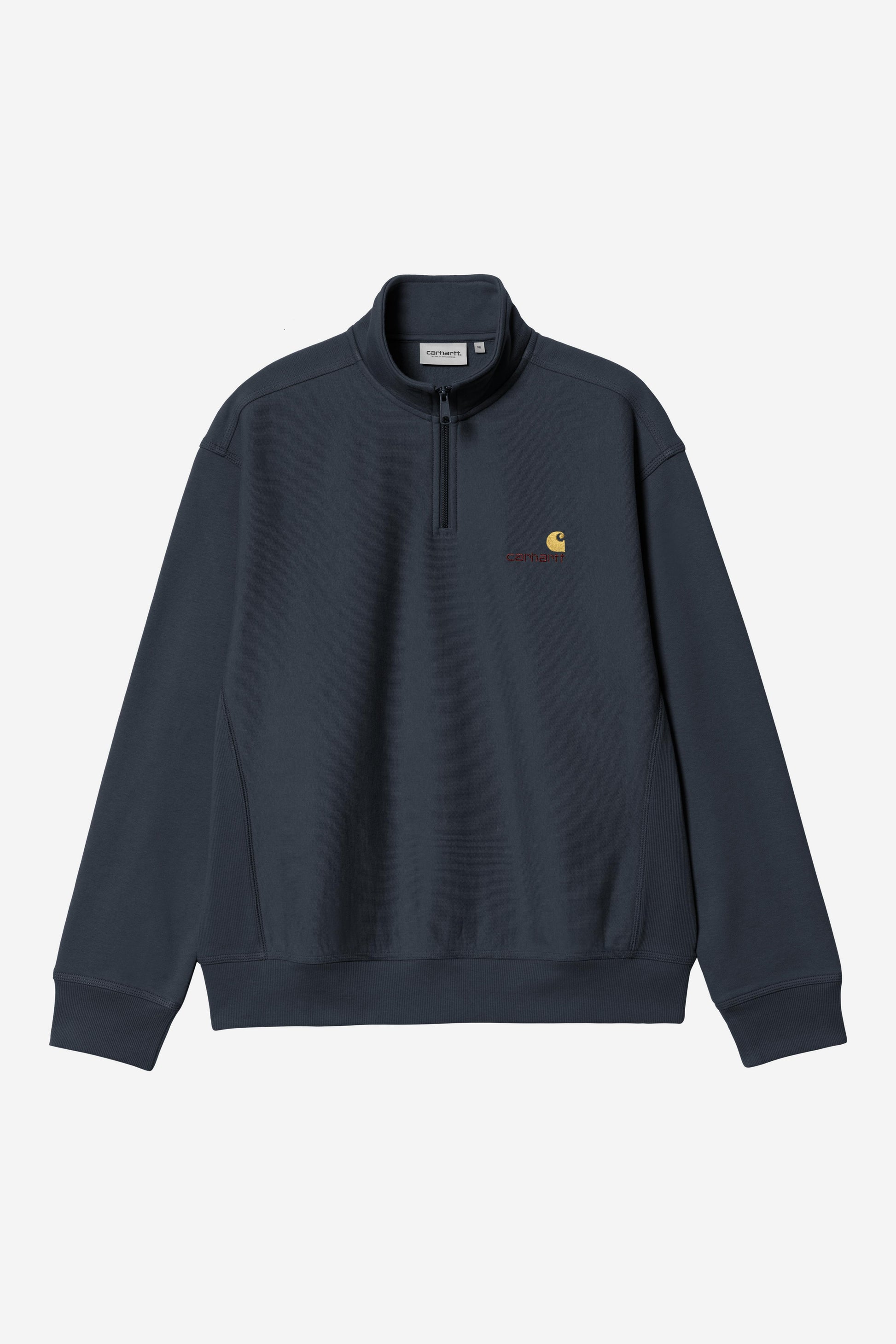 Carhartt Half Zip American Script Sweat Deep Night