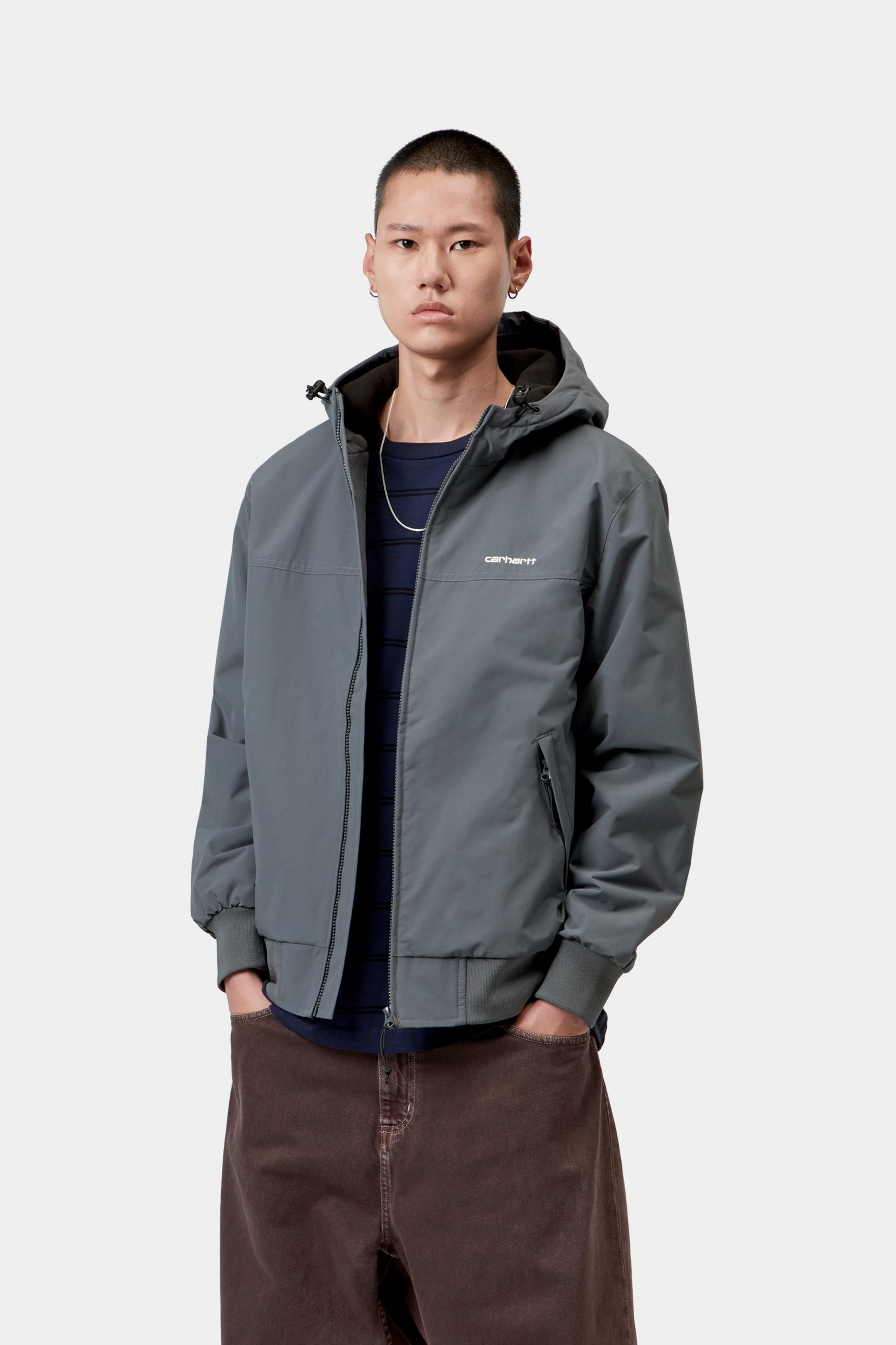 Carhartt Hooded Sail Jacket Styx / White