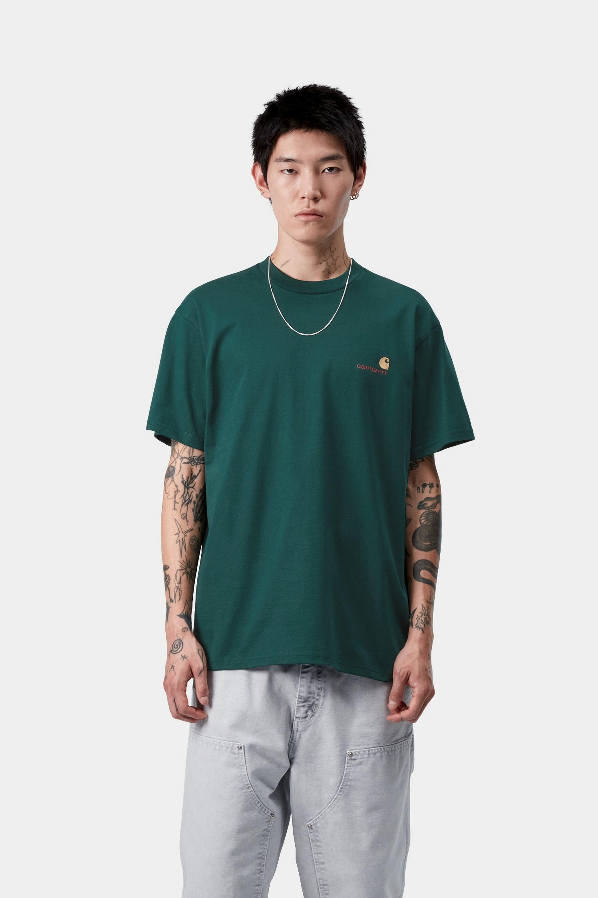 Carhartt WIP American Script Tee Dark Fir