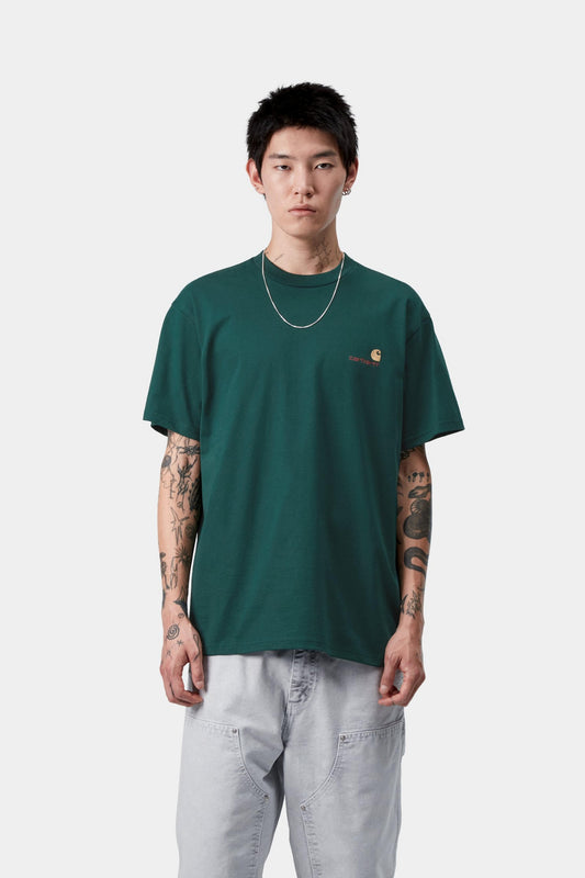 Carhartt WIP American Script Tee Dark Fir