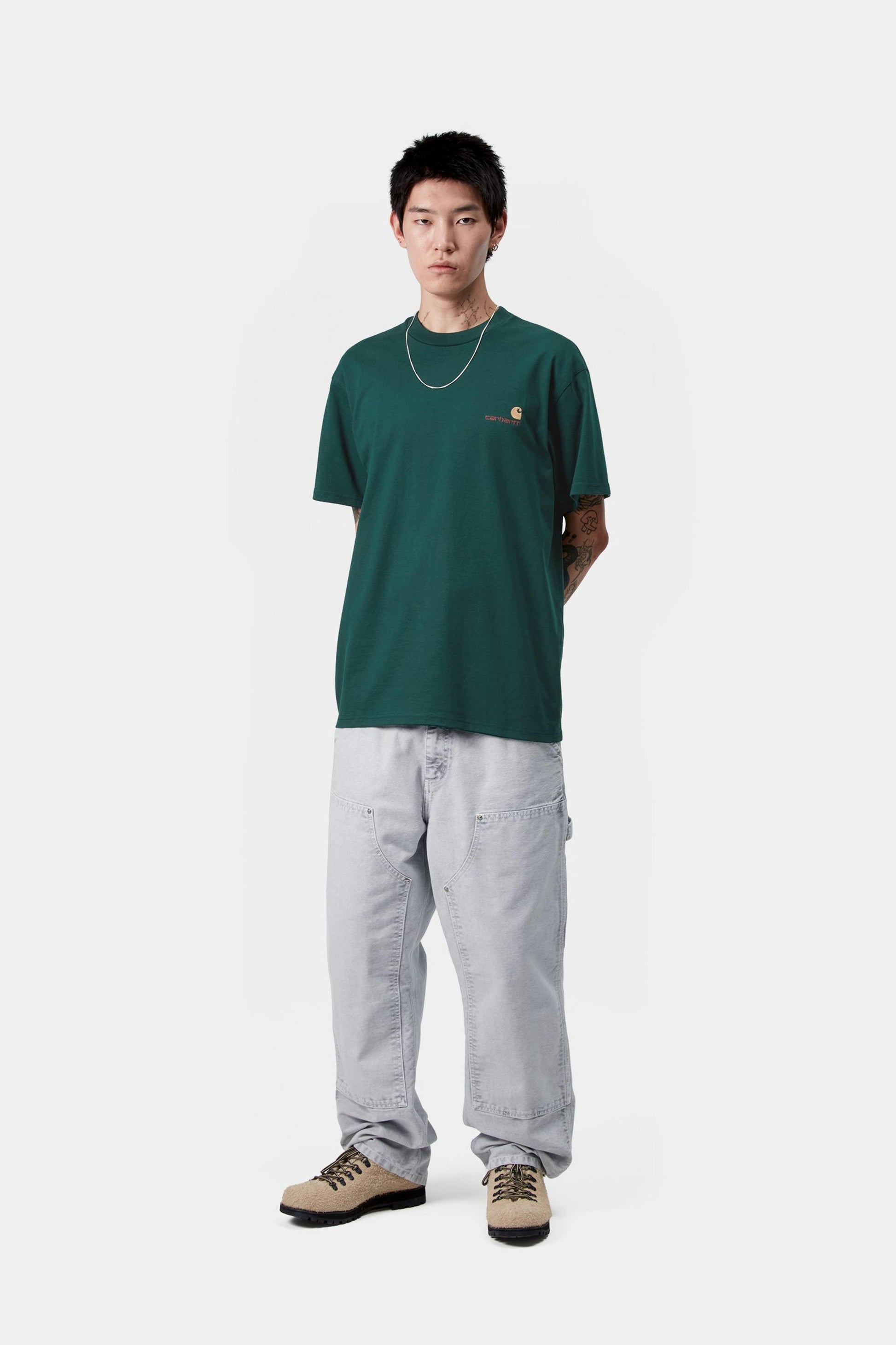 Carhartt WIP American Script Tee Dark Fir