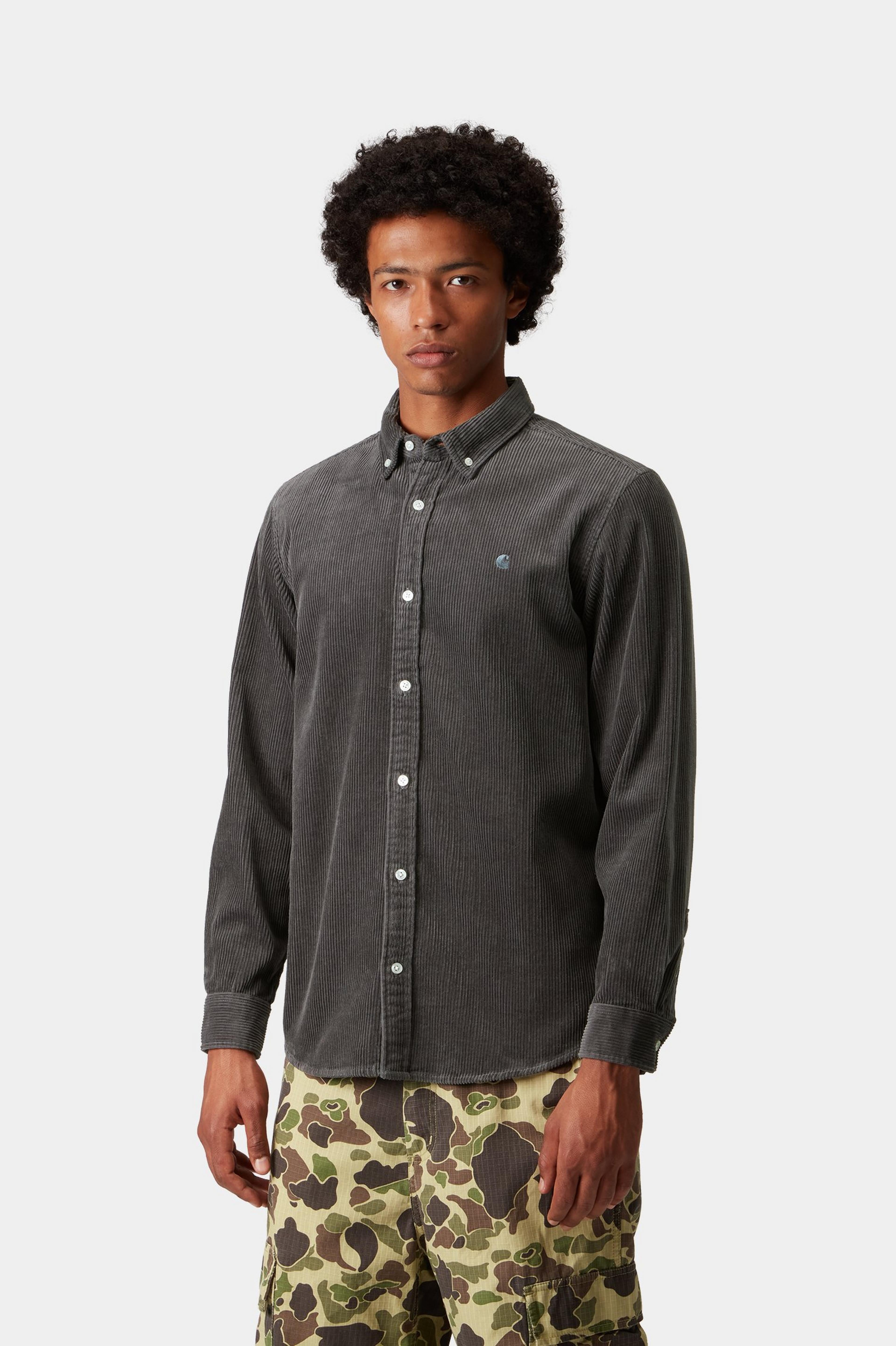 Carhartt L/S Madison Cord Shirt Graphite / Graphite