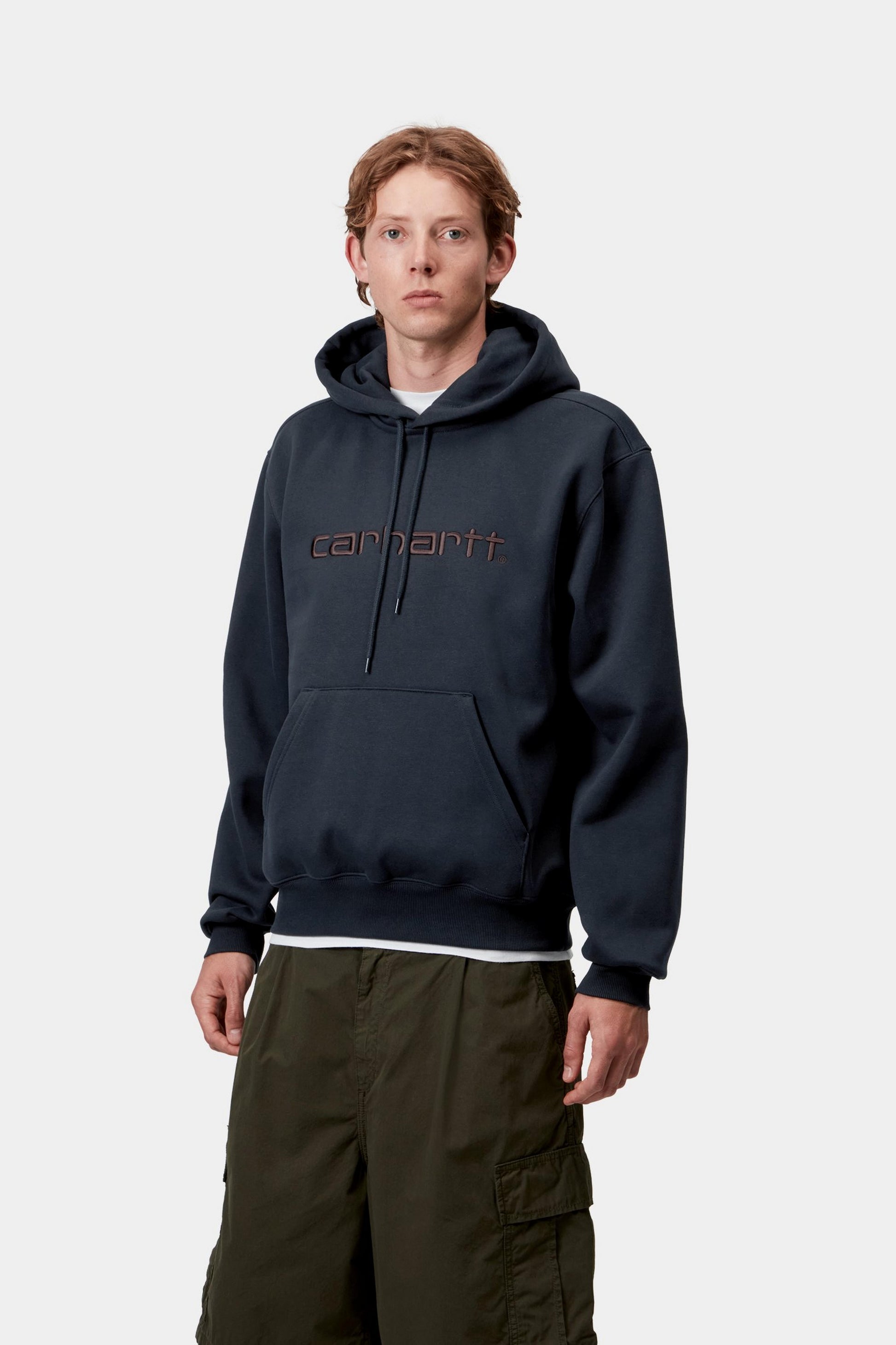 Carhartt WIP Hooded Sweat Deep Night / Palisander