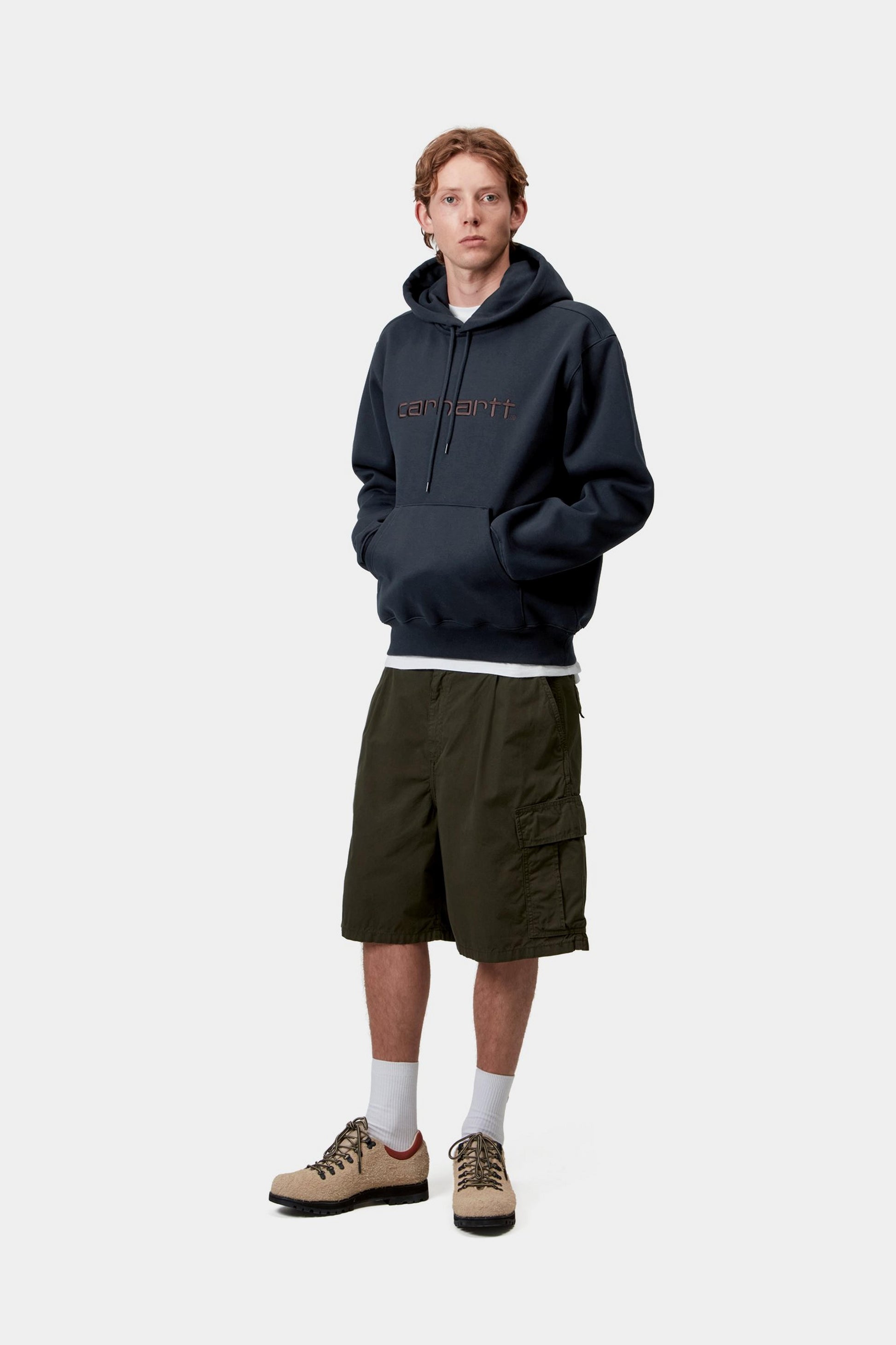 Carhartt WIP Hooded Sweat Deep Night / Palisander