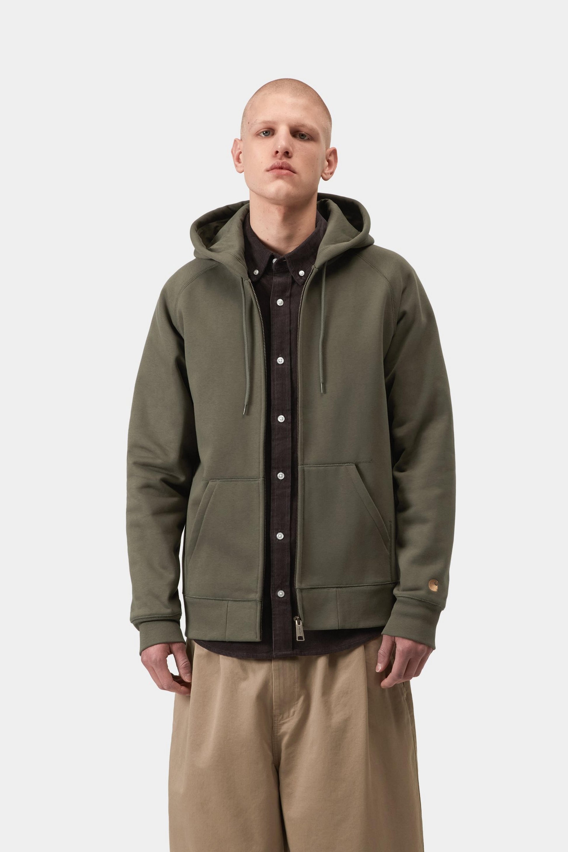 Carhartt WIP Hooded Chase Jacket Leaf / Gold